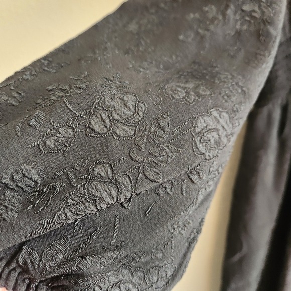 Draper James Size 2X Black Long Sleeve Smocked Waist Dress - Picture 5 of 12